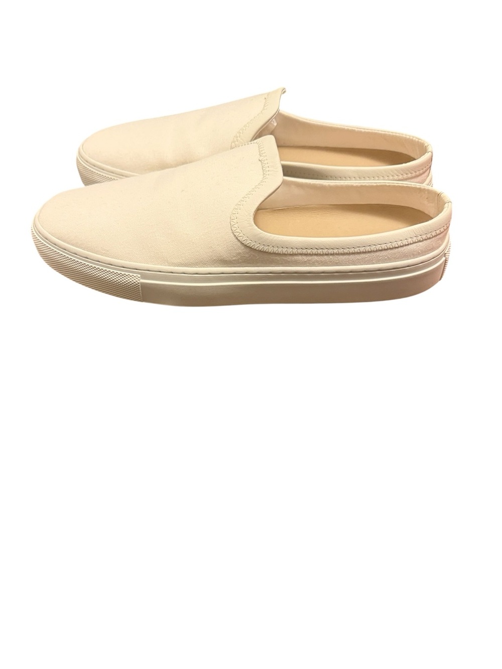 Jenni Kane Women’s White Slip-On Casual Canvas Mule Sneakers Sz 8 - Picture 2 of 7